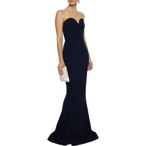 COPY - Rebecca Vallance Women's Blue Dana Strapless Stretch-crepe Gown